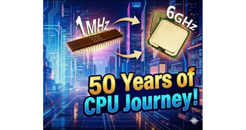 From 1 MHz to 6 GHz: The 50-Year Journey of CPUs