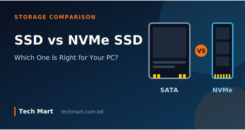 SSD vs NVMe SSD: পার্থক্য কী? আপনার PC-এর জন্য কোনটি বেশি উপযোগী?