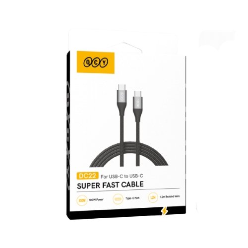 QCY DC22 100W Type-C to Type-C Super Fast Charging Cable