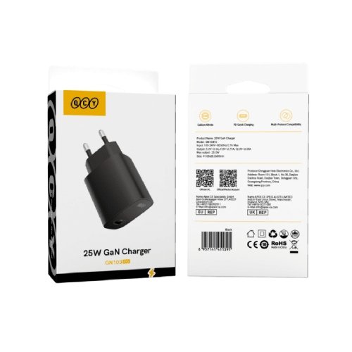 QCY GN103EG 25W GaN Fast Charger